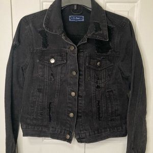 Womens black demin jacket